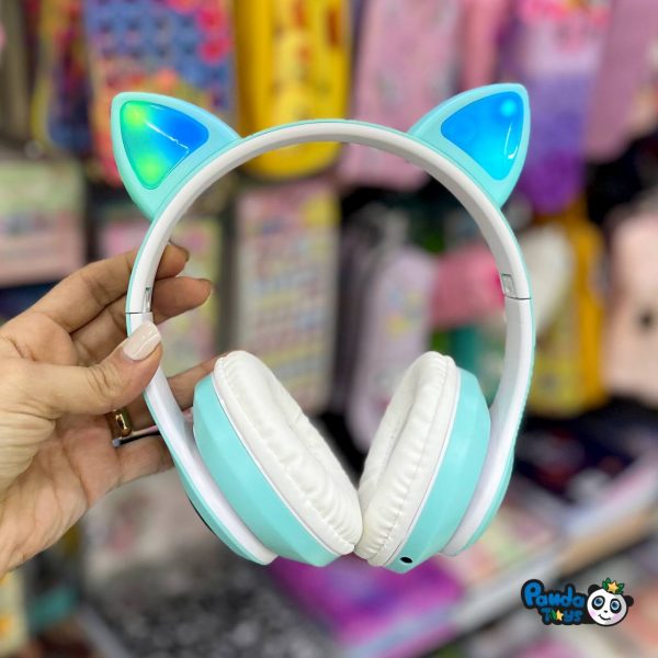 هدست چراغدار سبزآبی kT46