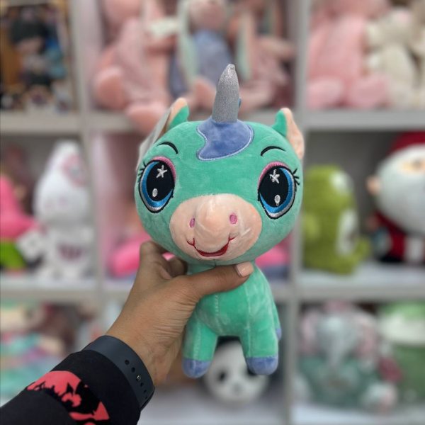 عروسک اسب تک شاخ نقره ای - Image 2
