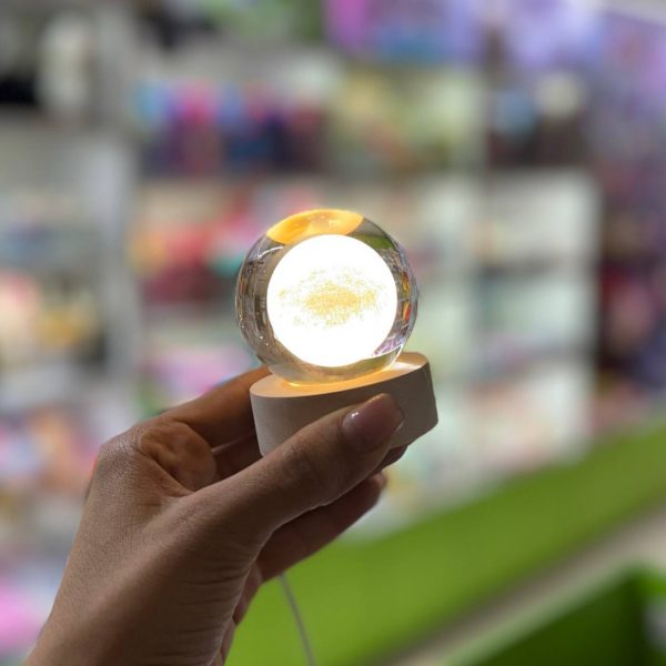 گوی شیشه ای کوچک طرح ماه-۶ سانت