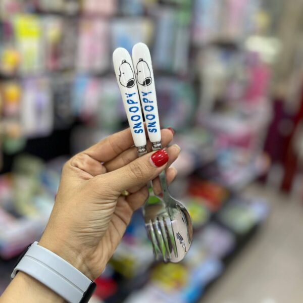 قاشق و چنگال سرامیکی اسنوپی