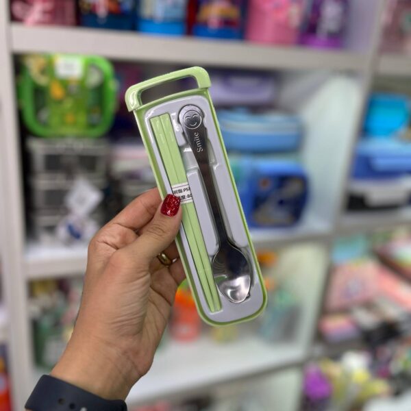 قاشق و چنگال+چاپستیک کرومی