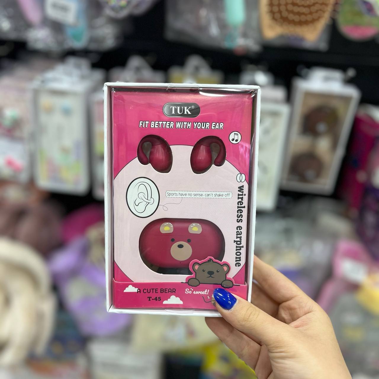 هدفون حیوانات خرس صورتی