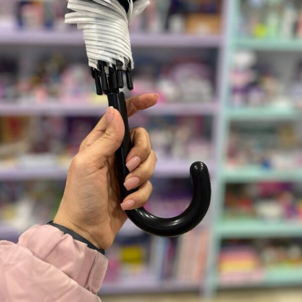 چتر کرومی دسته مشکی