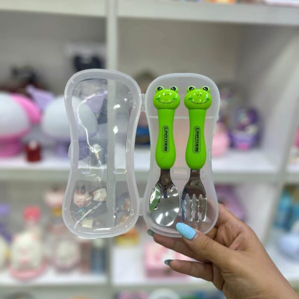 قاشق و چنگال حیوانات قورباغه ۳