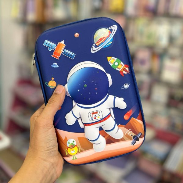 جامدادی کتابی بزرگ فضانورد آبی
