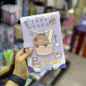 دفتر فانتزی چرمی زبانه دار کاپی بارا