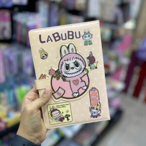 دفتر فانتزی چرمی زبانه دار لبوبو