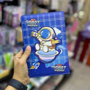 دفتر فانتزی چرمی زبانه دار فضانورد