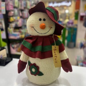 عروسک آدم برفی کلاه قرمز بزرگ