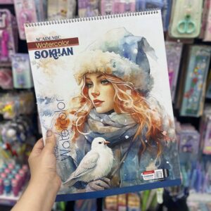 دفتر آبرنگی A3 طرح دختر